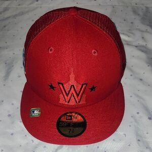New Era Mens Red 59FIFTY Fitted Cap